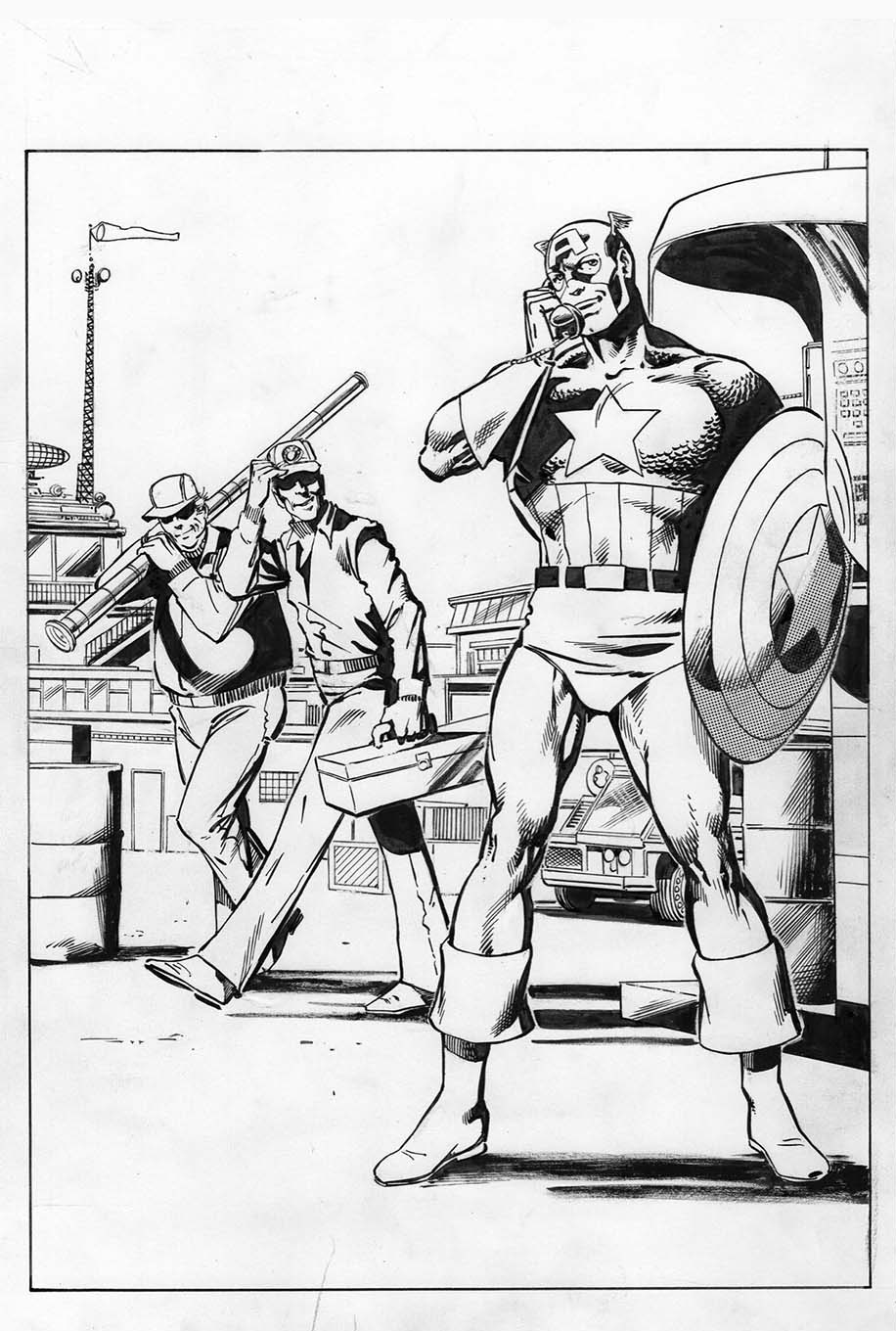 Captain America 256, P.1: Joe Rubinstein Inks, John Byrne Pencils